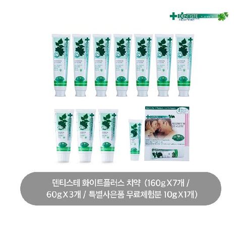 [롯데5%할인](무불소 안전한 치약/초특가)덴티스테 플러스화이트 프리미엄 기능성 치약 11종세트