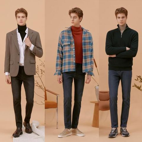 [BANGBANG] 뱅뱅 남성 라이크라 이중직 기모 밴딩 데님 팬츠 3종 (KQH556/558/560)