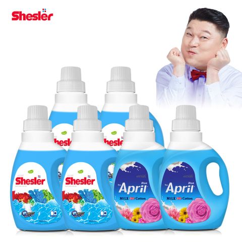 [삼성5%할인]강호동의 쉬슬러세제 에이프릴 650ml 4개 + 퍼퓸 에이프릴향 650ml 2개