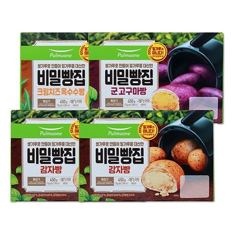 [풀무원] 비밀빵집 3종 4박스(감자+옥수수1+군고구마1)