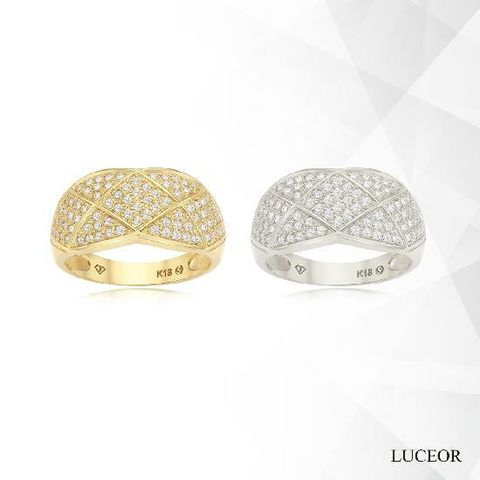 [카드 5%할인,일시불 할인]루체오르 18K 인피니티 천연다이아몬드 볼륨 반지