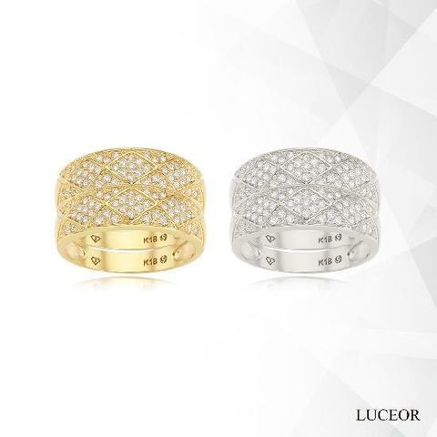 [카드 5%할인,일시불 할인]루체오르 18K 인피니티 천연다이아몬드 쌍반지