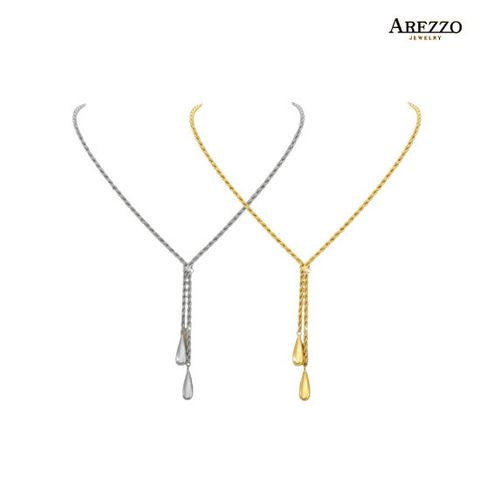 아레쪼 14K 골드 물방울 드롭목걸이