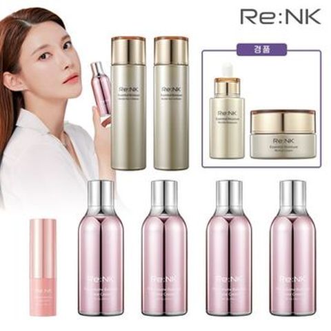 리엔케이 핑크 볼륨 래디언스 컬러크림X4+리바이탈(스킨+에멀젼)+컬러스틱