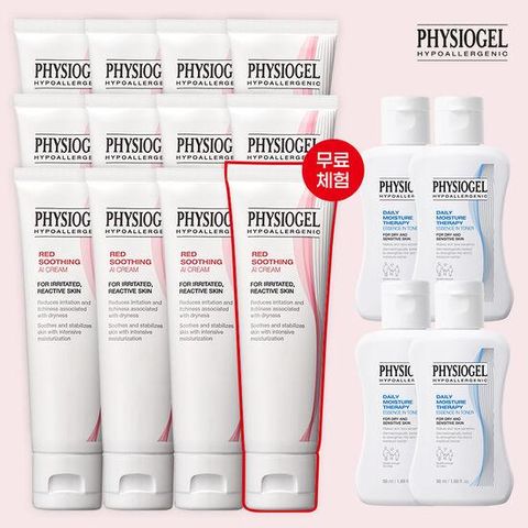 피지오겔 레드수딩 AI크림 50ml*12개 + 에센스인토너50ml*4개