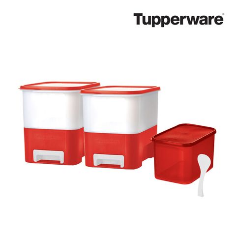 타파웨어 라이스키퍼 쌀통세트 컴팩트구성(5kg 2개 + 6.5L 다용도키퍼 1개 + 스탠딩 주걱 2개)
