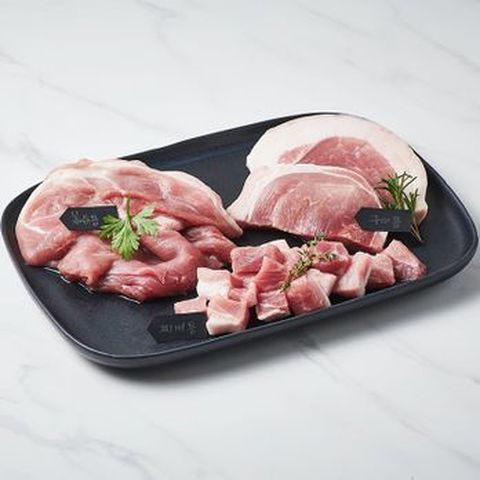 [신한카드5%할인]제주 흑돼지 모둠 세트 11팩(구이용X7+볶음용X3+찌개용)