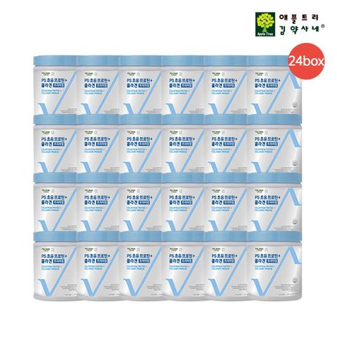 [최다구성 12통+12통] PS 초유 프로틴+ 콜라겐 프리미엄 24통 (+ 보틀 2개 + 스푼 24개)