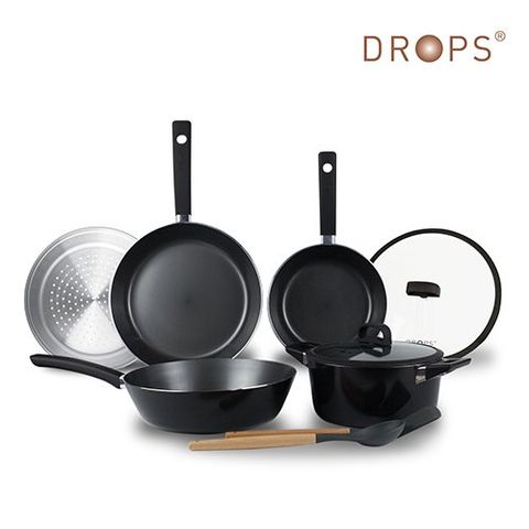 [드롭스] IH 프라이팬 세트 (사은품-실리콘조리도구 2종)