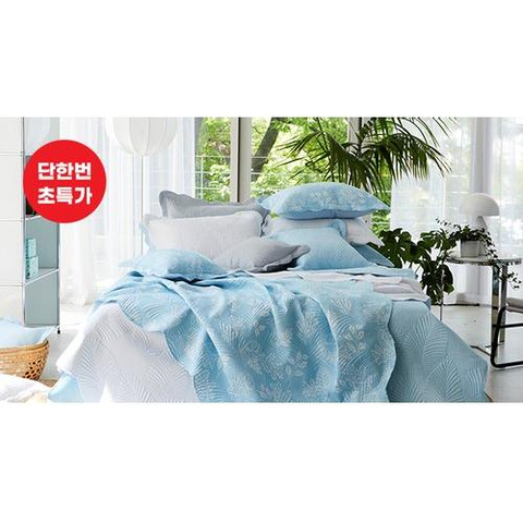 (슈퍼싱글)허즈하임 고주파 무봉제 워싱 스프레드 침구 3세트(총 6종)
