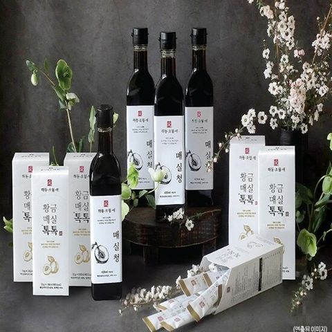 [하동오월애] 매실세트 매실청 420ml x 4병 + 황금매실톡톡 (21g x 10포) x 6박스. 총 2.94kg 
