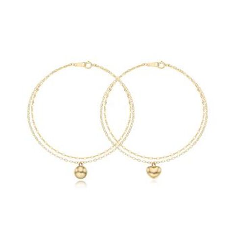 생줄랑 14K 루체골드 2줄 팔찌