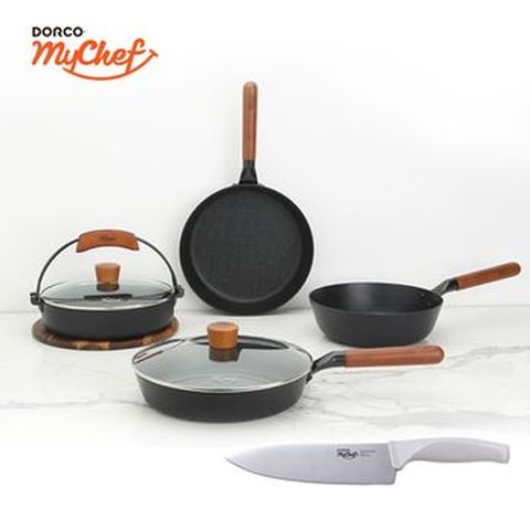 도루코 마이셰프 포레스타 시즌3 프라이팬 9종 세트(팬X4+뚜껑X2+손잡이+식도+귀리쌀)