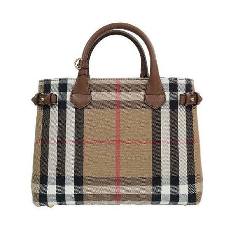 [롯데5%할인,일시불 할인][방송촬영샘플특가]버버리 시그니처 토트백(80360861)