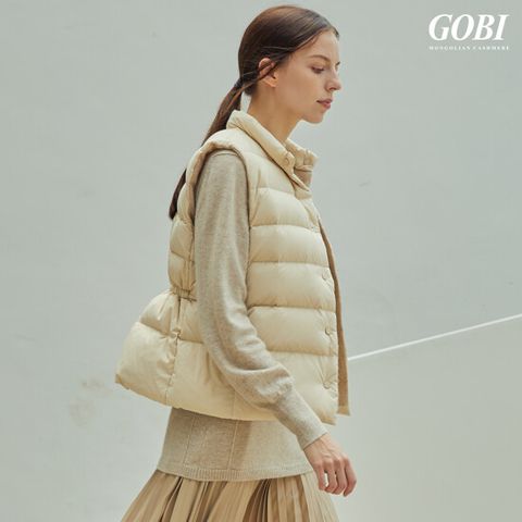 고비(GOBI) 캐시미어 100 리버시블 구스다운 베스트