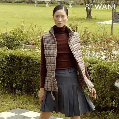 [런칭가149,900원]SJ WANI 뉴 헝가리구스다운베스트 1종(체크) 경량패딩