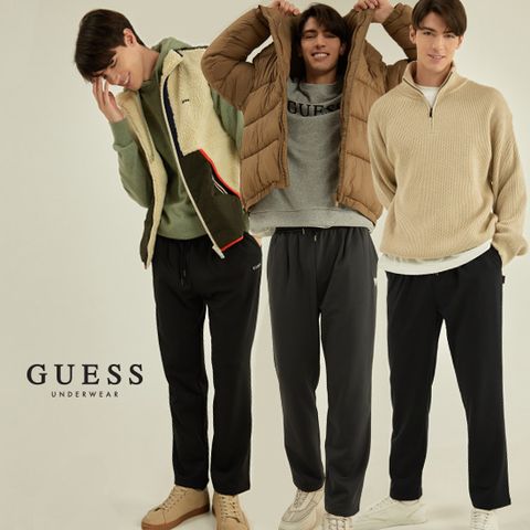 포근한 기모 안감으로 한겨울에도 따뜻하게 [최초 2만원 세일] 게스 GUESS 남녀공용 웜기모 이지팬츠 3종