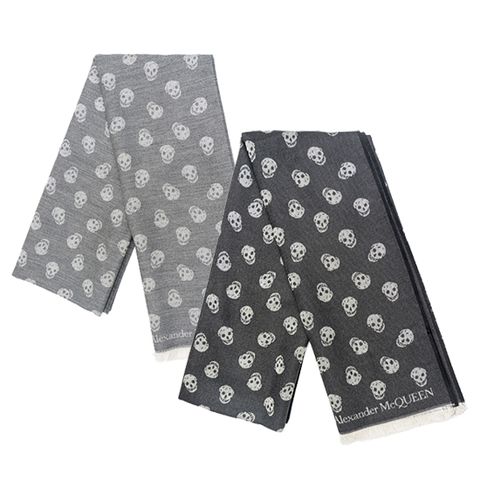 [알렉산더맥퀸] 스컬 울 실크 스카프 557705