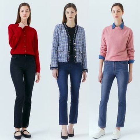 뱅뱅 여성 22 스트레이트 데님팬츠 3종