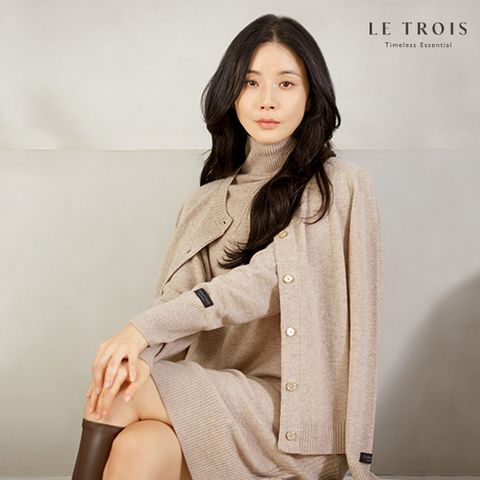 [LE TROIS] 방송중 2만원 세일 르투아 몽골리안 퓨어 캐시미어 100% 가디건