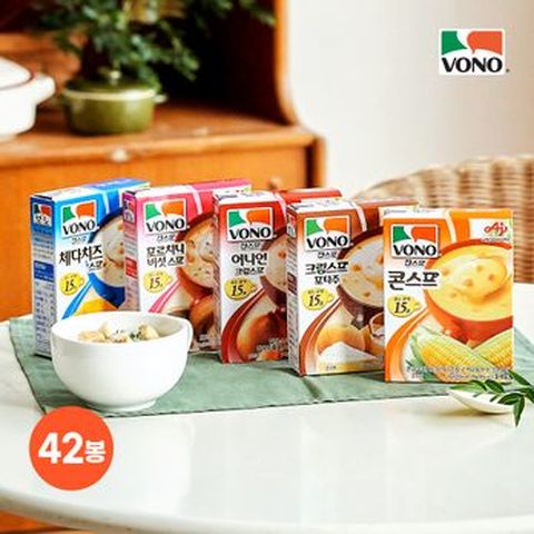 VONO 보노스프 5종/42봉+전용 머그컵