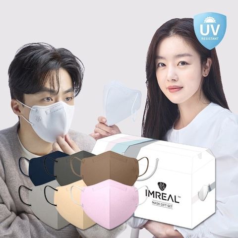 아임리얼 KF94 마스크 중형 120매+추가 블링핏 마스크 6매