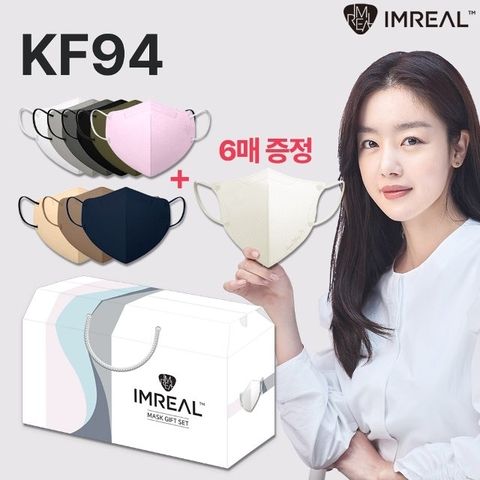 아임리얼 KF94 마스크 대형120매+추가 블링핏 마스크 6매