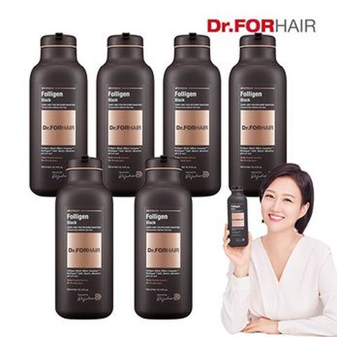 닥터포헤어 폴리젠 새치케어 블랙샴푸 300mlX6+트리트먼트 150ml