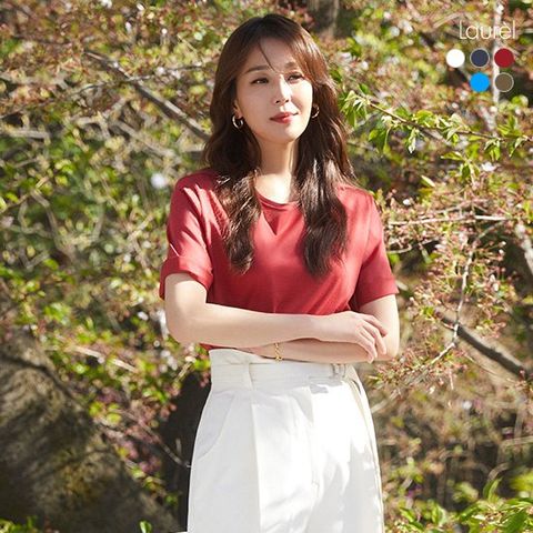 라우렐 수피마100 워셔블 티블라우스 5종 