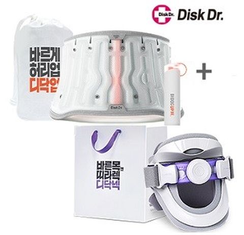 ★디닥 풀세트★ [디스크닥터 디닥업 허리보호대+파우치] + [디닥넥 목 스트레칭기+쇼핑백]