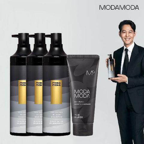 [삼성5%할인]신세계 단독] 모다모다 프로체인지 블랙샴푸 300g x 3개 + 트리트먼트 200g