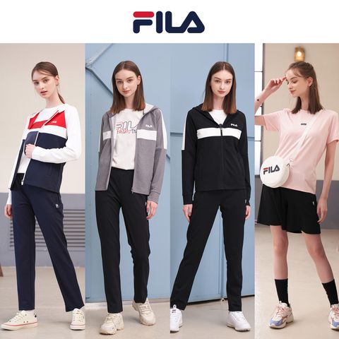 휠라 21SS 여성 컴포트 트레이닝 수트 4종 (트랙탑+팬츠+반팔+반바지)