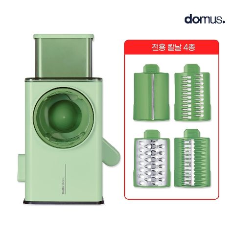 [도무스] (SK단독) 도무스 드럼통 안전채칼 (칼날4종+키친아트 와플메이커 포함)