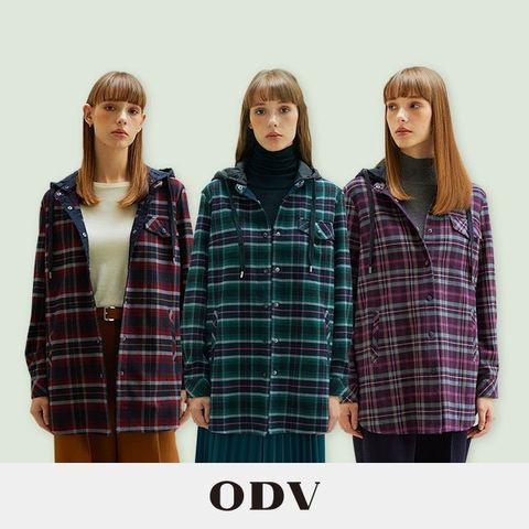22FW ODV 오디브 체크 후드 아우터 1종