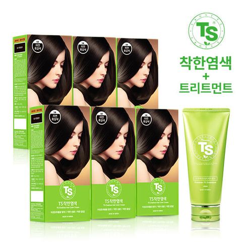 TS 착한 염색제 6 BOX + TS 트리트먼트 패키지 