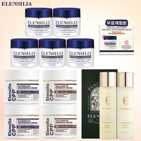 엘렌실라 슈퍼 달팽이크림X5+CPP 콜라겐크림X2+CPP 너리싱크림X2+플라센타기초SET+(무료체험)
