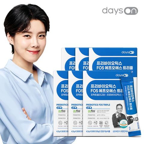 (6박스)오한진 프리바이오틱스 FOS 트리플 (4.3g*30포)*6box