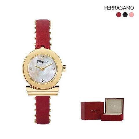 FERRAGAMO 간치니 다이아 스터드 가죽시계 (SF4300518/SF4300618/SF4300718)