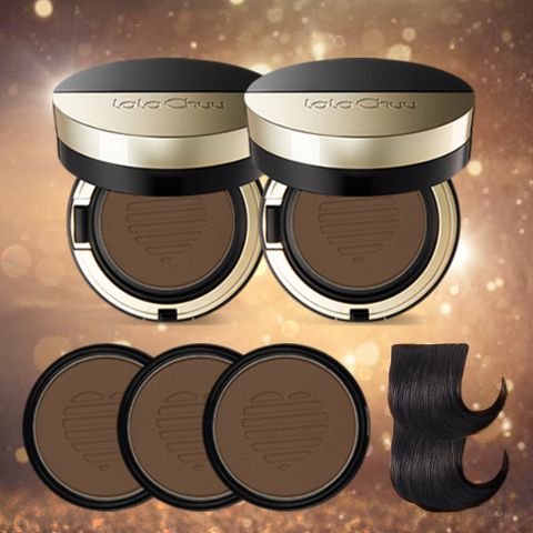 [삼성5%할인](라라츄)(라이트 브라운) 최신상 헤어 쿠션 마스터 5개 용량 + 헤어뽕 패키지 