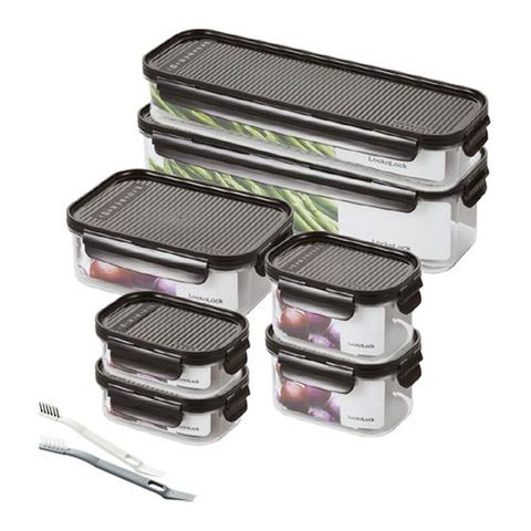 초특가실속형[락앤락] 비스프리모듈러 7종+세척솔2개(직사각 260㎖ 2개+직사각450㎖ 2개+직사각910㎖ 1개+직사각 1.1L 1개+직사각1.8L 1개)