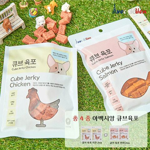 [삼성5%할인]아벡시앙 큐브 육포 2+2