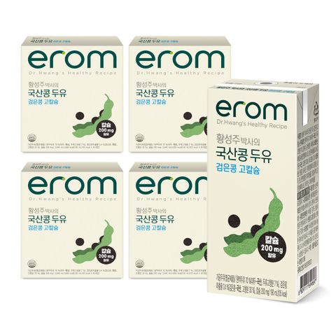[카드 5%할인](m)이롬황성주 검은콩고칼슘두유 190ml x 64팩(16팩 x4박스)