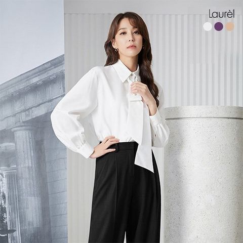 라우렐 21FW 실크코튼 블라우스 2종 + 스카프 1종 
