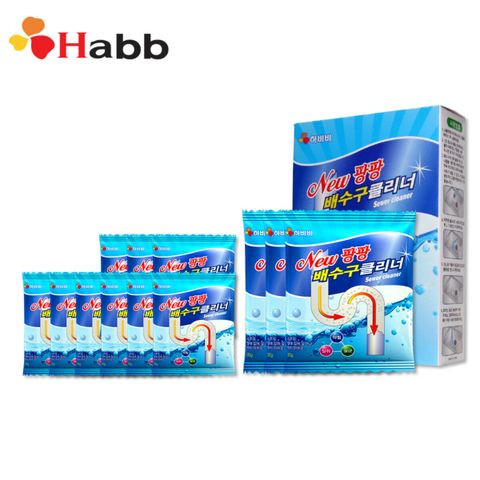 [롯데5%할인]하비비 NEW팡팡 배수구클리너 12포(3포x4box)