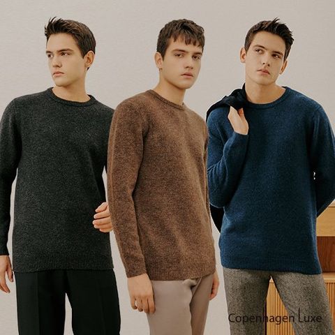 21FW 최신상 / 반사이즈는 작게 권장 [런칭가 69,900원] 코펜하겐럭스 알파카 블렌딩 니트 풀오버 3종 (남)