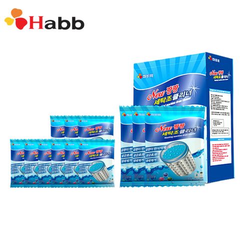 [롯데5%할인]하비비 NEW팡팡 세탁조클리너 12포(3포x4box)