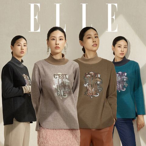 [ELLE]엘르 울블랜딩 터틀넥 기모풀오버1종