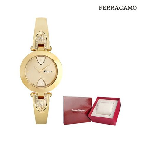 FERRAGAMO 질리오 다이아 골드 메탈 시계 (FIW090017)