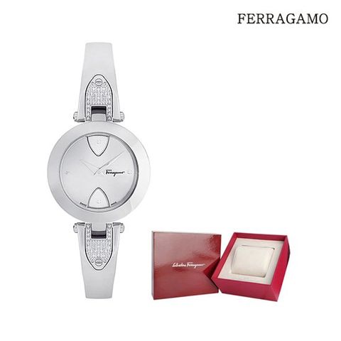 FERRAGAMO 질리오 다이아 실버 메탈 시계 (FIW080017)