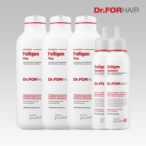 닥터포헤어 폴리젠 플러스샴푸 500mlX3+트리트먼트 200mlX2